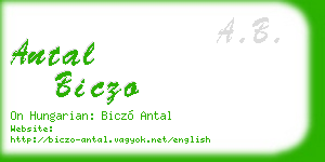 antal biczo business card